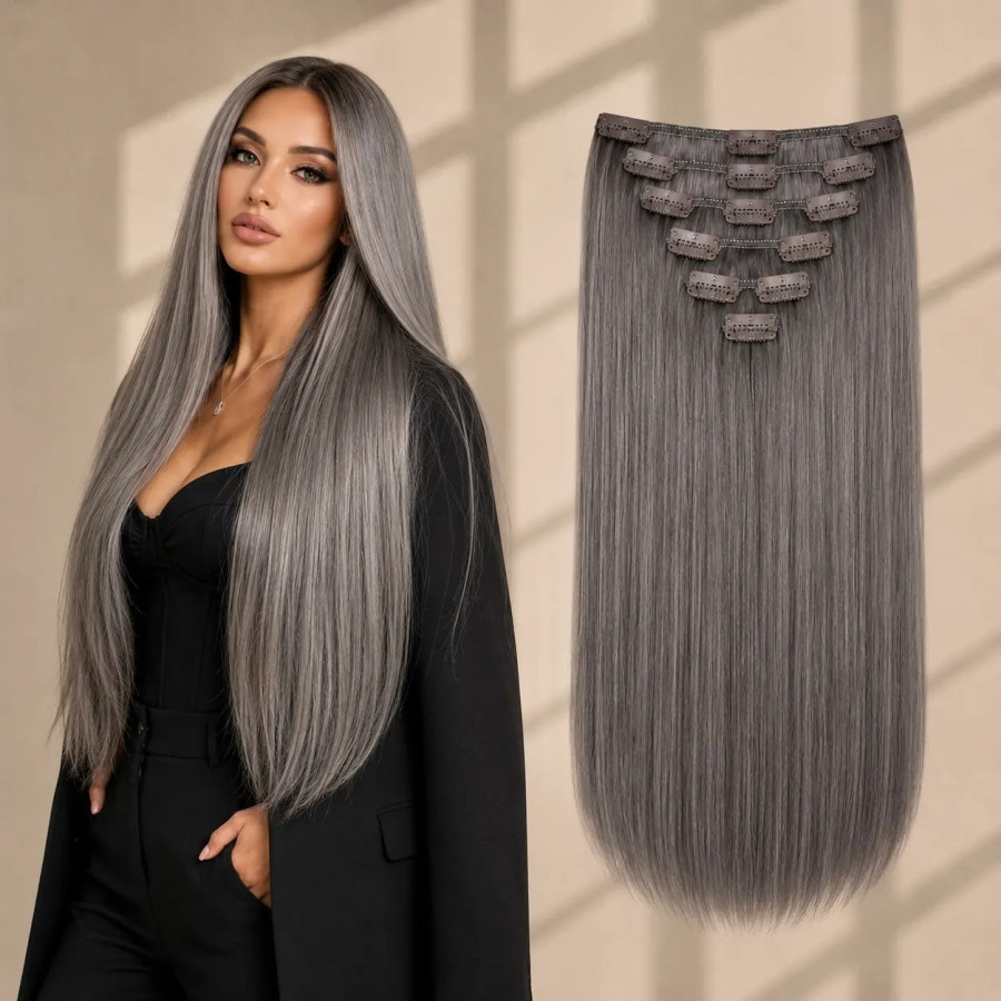 Clip-On White Platinum Grey